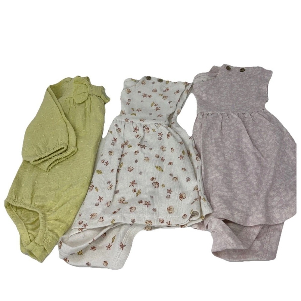 Cloud Island Girls Toddlers 1pc Romper Lot Of 3 Various Prints 18 Months‎ NWOT!